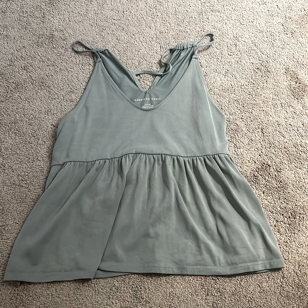 Light green American Eagle flowy tank top